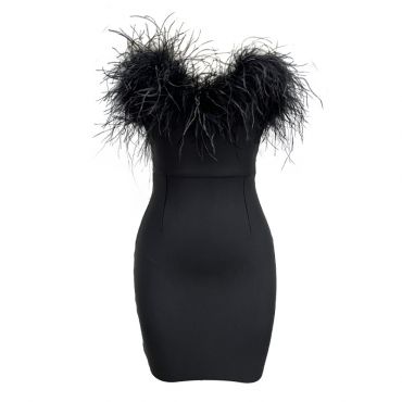 Rochie bandage mini cu puf H24022