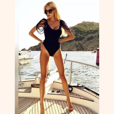 Costum Baie Bandage H5364 Negru