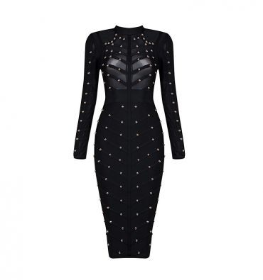 Rochie Bandage H1577 Negru