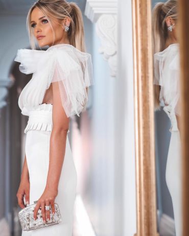 Salopeta Bandage H9058 Alb