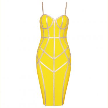 Rochie Bandage H9200 Galben